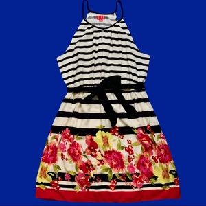 Elle Fit & Flare Halter Neck Floral Dress Sz XL